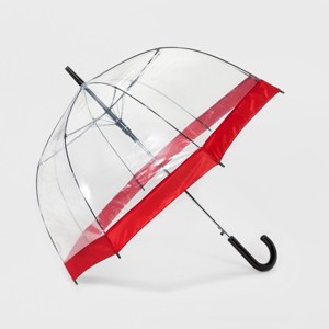 ShedRain Bubble Umbrella - Clear Red Border, Women