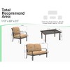 Maggift Patio Seating Sets Outdoor Bistro Set，Special Design, Chat and Conversation Furniture Set，for Garden, Living Room, Beige, 49.21"*31.06"*33.46" - 4 of 4