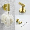 ChicFurnit Bathroom Towel Holder 3 Piece Set Towel Bar Toilet Paper Holder Robe Hooks for Stylish Storage, Gold, 13.78"*5.9"*2.75" - 4 of 4