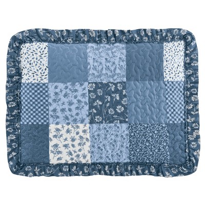 Collections Etc Classic Patch Triple Ruffle Sham