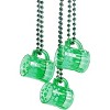 4E's Novelty St. Patrick's Day Beads Necklace with Shot Glasses Design - Pack of 12, Transparent Green, Ideal for Irish-Themed Parties and Costumes - 3 of 3
