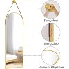 Beautyolove 48"L x 16"W Arched Mirror with Hanging Leather Strap Full - 3 of 4