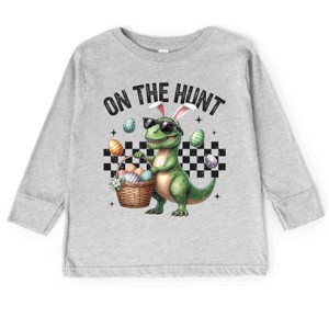 The Juniper Shop On The Hunt Dino Toddler Long Sleeve Tee - 1 of 4