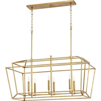 Quorum Lighting Monument 6-Light Gold Leaf Linear Pendant