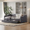 VYNXARIA Upholstered Daybed with Storage Drawers ¨C Twin Size, Grey - 3 of 4