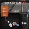 VEVOR Fuel Transfer Pump, 12V DC 8 GPM 1/6 HP, Portable Electric Diesel Transfer Pump with Auto Shut-Off Fuel Nozzle, Long Inlet & Outlet Hose, Orange - 4 of 4