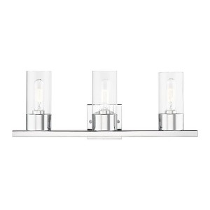 Livex Lighting Carson 3 - Light Vanity in  Polished Chrome - 1 of 4