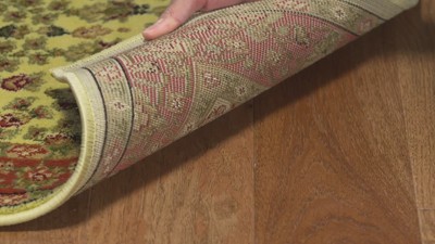Lyndhurst Grey and Beige Floral Synthetic Area Rug 4' x 6'