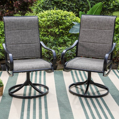 2pk Steel 360 Swivel Patio Padded Arm Chairs - Captiva Designs : Target