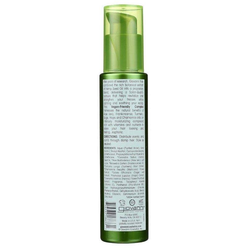 Giovanni Hemp Hydrating Leave-In Conditioner and Styling Elixir - 4 oz, 2 of 5