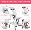 FDW Massage Chair Portable Tattoo Chair Folding Height Adjustable 3” Thick Sponge Light Weight Therapy Chairs Spa Chairs - 4 of 4