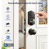 Itopfox Smart Fingerprint Door Lock with App Control, 7-in-1 Keyless Entry, Auto Lock, Emergency Power Port, Touchscreen Keypad, Biometric Lock - 3 of 4