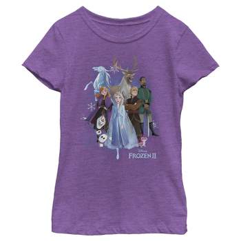 Girl's Frozen 2 Character Shot T-Shirt
