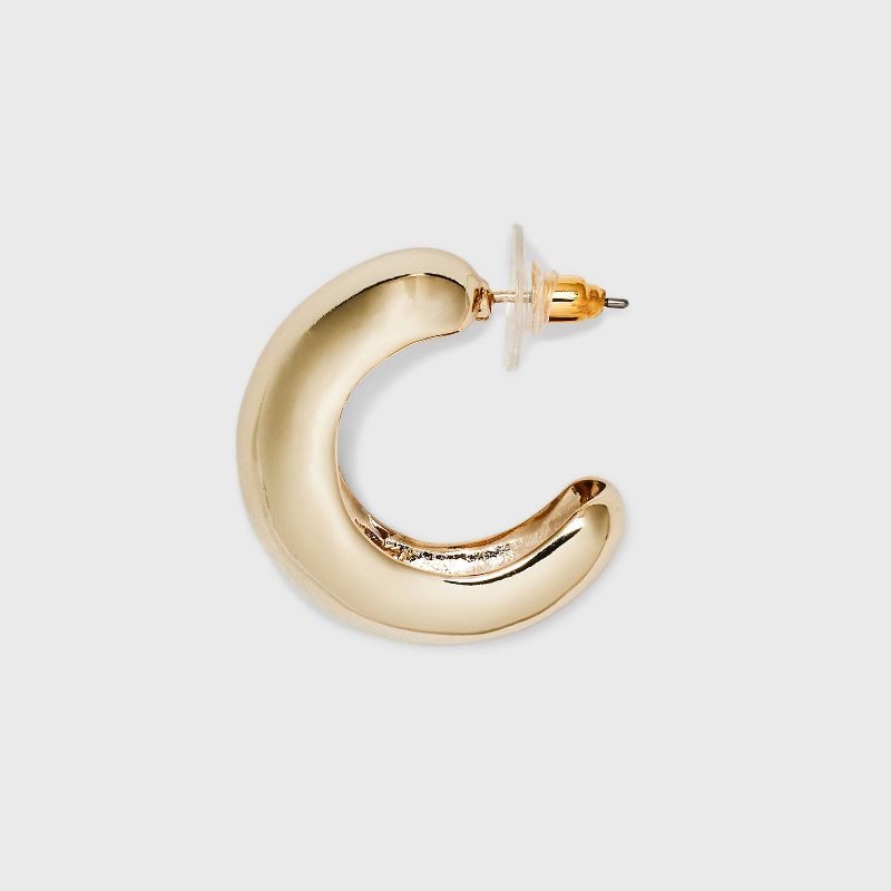 Puffy Hoop Earrings - A New Day&#8482; Gold, 3 of 8