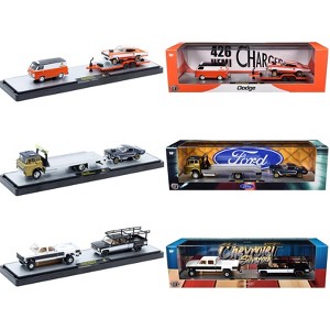 Auto Haulers Set of 3 Trucks Release 87 Limited Edition to 9600 pieces Worldwide 1/64 Diecast Models by M2 Machines - 1 of 4