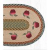Earth Rugs OP-42 Apples Oval Braided Jute Tread – 20"x30" Hand-Stenciled Farmhouse Accent Rug - 3 of 3