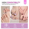 Saviland Women's 168PCS Press-On Toenails Kit - Flexible False Nails with Adhesive Tabs & Glue for Travel Salon. (Holiday Edition) - 4 of 4