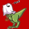 Men's Design By Humans Halloween Ghost Dinosaur By whynot007 T-Shirt - 2 of 4