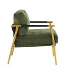 CAVINAS 27.56" Modern Accent Chair, Upholstered Arm Chair with Plush Cushions, Minimalist Metal Frame, and Wooden Armrest Design - 4 of 4