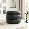 SEYNAR Modern Glam PU Leather 360 Degree Swivel Accent Armchair with Tufted Back - 4 of 4
