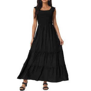 Seta T Women's Sleeveless Summer Scoop Neck Pockets Casual Maxi Dress - 1 of 4
