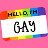 Adult Design By Humans Hello I'm Name Tag Rainbow Pride By MINHMINH Racerback Tank Top - 2 of 2