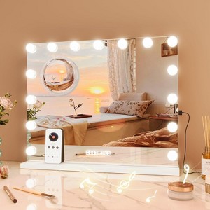 Vanity Mirror with Lights, LED Makeup Mirror with 3 Color Modes, Touch Control & 360° Rotation, for Bedroom & Tabletop Use - 1 of 4