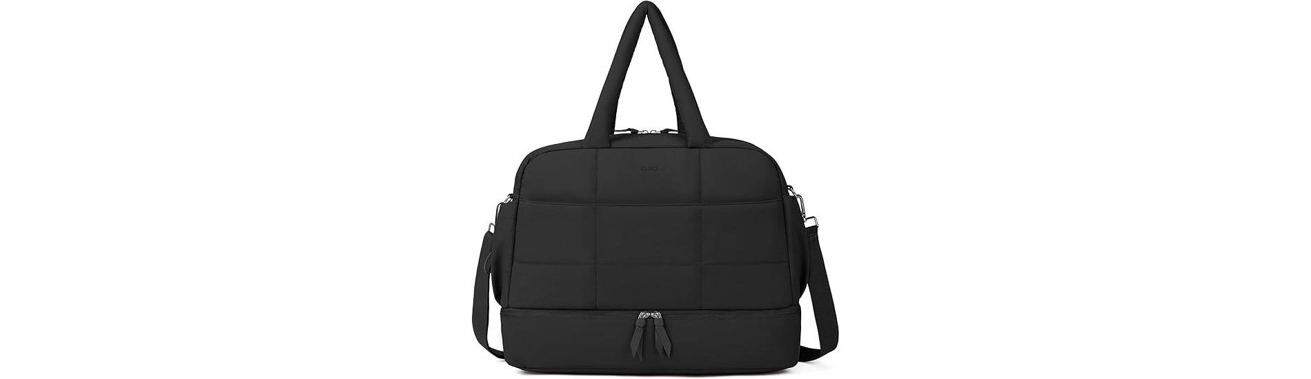 CLUCI Weekender Travel Bag for Women Puffer Tote Bag Carry On Duffle Overnight Bags with Shoe Compartment