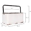 Storied Home Distressed Metal Storage Caddy with 6 Compartments and Handle - 2 of 4