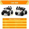 coucheta 12V Kids Ride on Truck Car with Parent Remote Control, Electric Off-Road Toy Car with Bluetooth, 3 Speed Mode and LED Lights,Battery Powered - 2 of 4