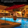 Tangkula 10FT Solar Offset Umbrella Tilted Cantilever Hanging Umbrella with 112 LED Lights Patio Sun Shade with Crank Handle Beige/Coffee/Navy/Wine - 3 of 4