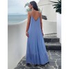 Elegant Solid Color Summer Dress For Women With Spaghetti Straps - 3 of 4