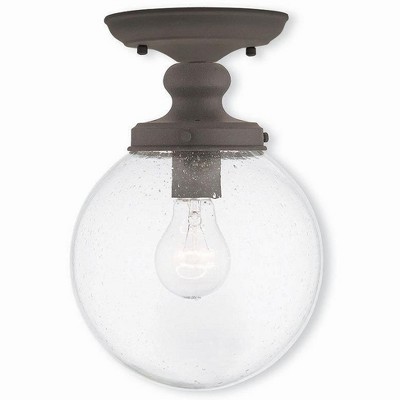 Livex Lighting Northampton 1 - Light Flush Mount in  Bronze