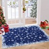 Machine Washable Christmas Area Rugs for Living Room Bedroom, Xmas Snowflake Print Floor Carpet for Dining Room Kitchen - 3 of 4