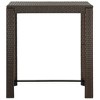 vidaXL Bar Table Brown PE Rattan Counter Height Durable Bar Table - 2 of 4