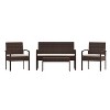 Flash Furniture Aransas Series 4 Piece Patio Set with Steel Frame and Cushions - 3 of 4