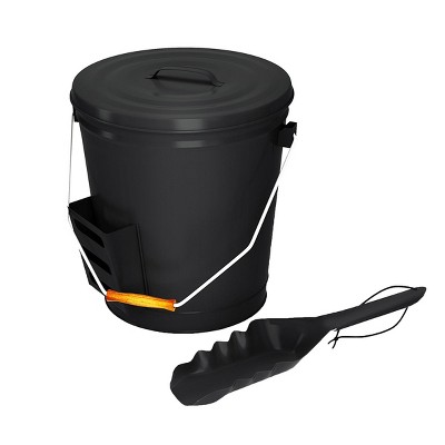 Hastings Home Ash Bucket with Lid- 4.75 Gallon