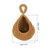 Unique Bargains Kitchen Hanging Garlic Potato Vegetable Fruit Teardrop Decor Hand-Woven Baskets - 2 of 4