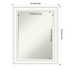 Amanti Art Craftsman White Petite Bevel Wood Bathroom Wall Mirror 29 x 23 in. - 4 of 4