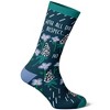 Crazy Dog T-Shirts Women's With All Due Respect No Socks Funny Sarcastic Flower Graphic Footwear - 3 of 4