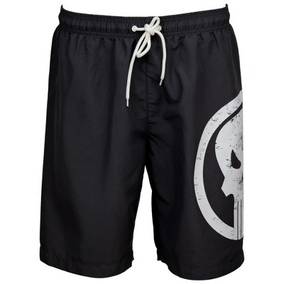 Punisher Mens Marvel Comics The Punisher Skull Symbol Board Shorts - Medium (32-34) — фото 3