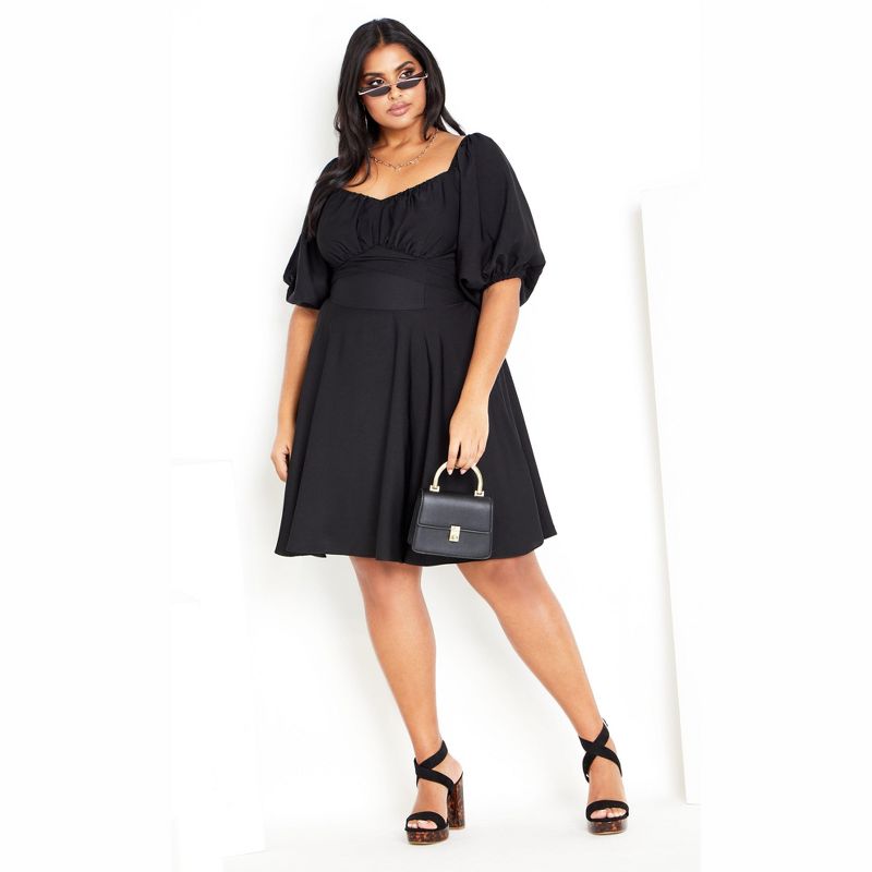 Women's Plus Size Eloise Dress - black | CITY CHIC, 1 of 7