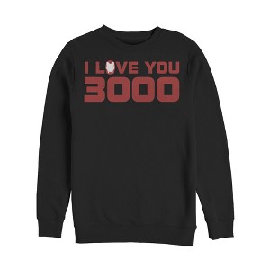 Men's Marvel Love You 3000 Stark Helmet Sweatshirt - 1 of 3
