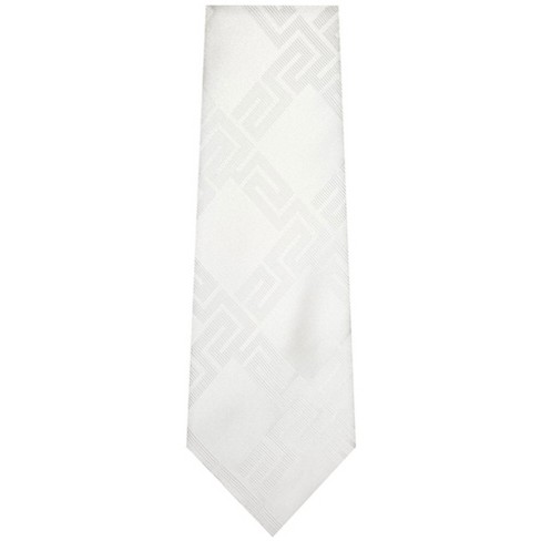 Thedappertie Men's White And Black Geometric Necktie With Hanky : Target