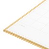 U Brands 14"x14" Gold Frame Dry Erase Calendar - White/Geo - image 2 of 4