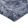 Navy Blue And Gray Abstract Washable Indoor Outdoor Area Rug - 4 of 4