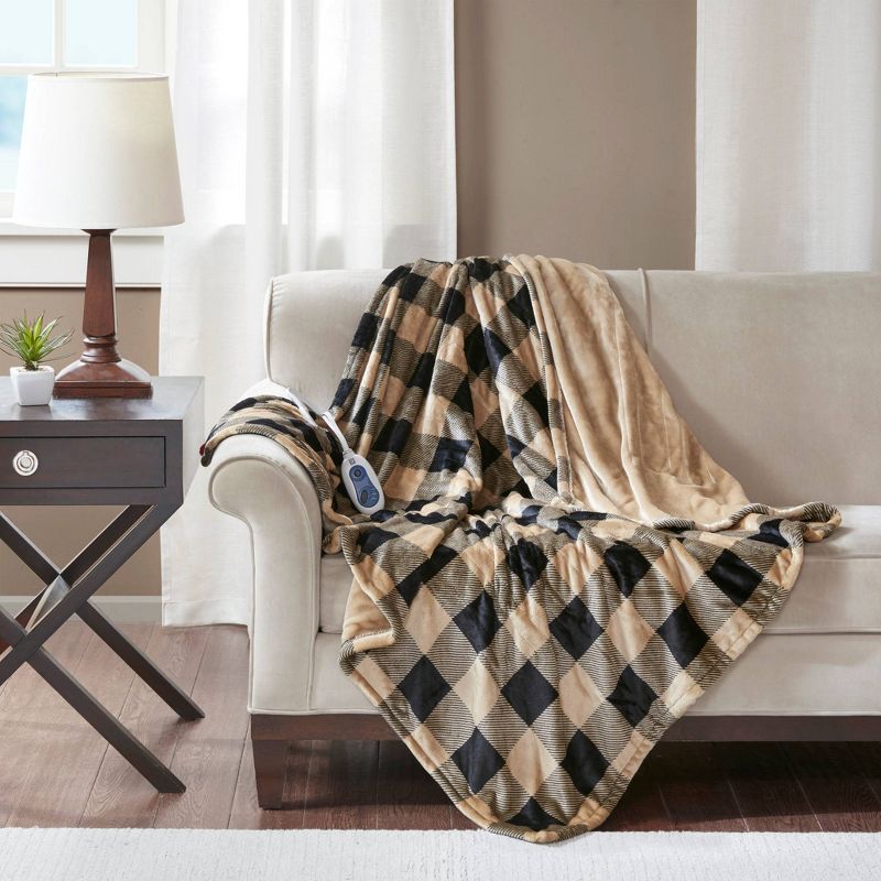 60" x 70" Plush Oversized Electric Heated Throw Blanket, 3 of 9