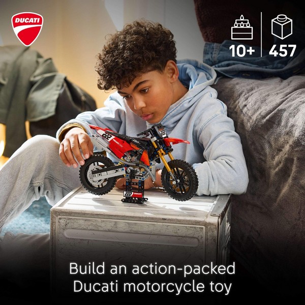 LEGO Technic Ducati Desmo450 MX Motocicleta de Fábrica 42238 2