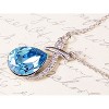 Anna-Kaci Women's Angel Wing Teardrop Crystal Pendant Necklace, Adjustable Chain, Perfect for Evening Wear and Special Occasions - Wings - 3 of 4