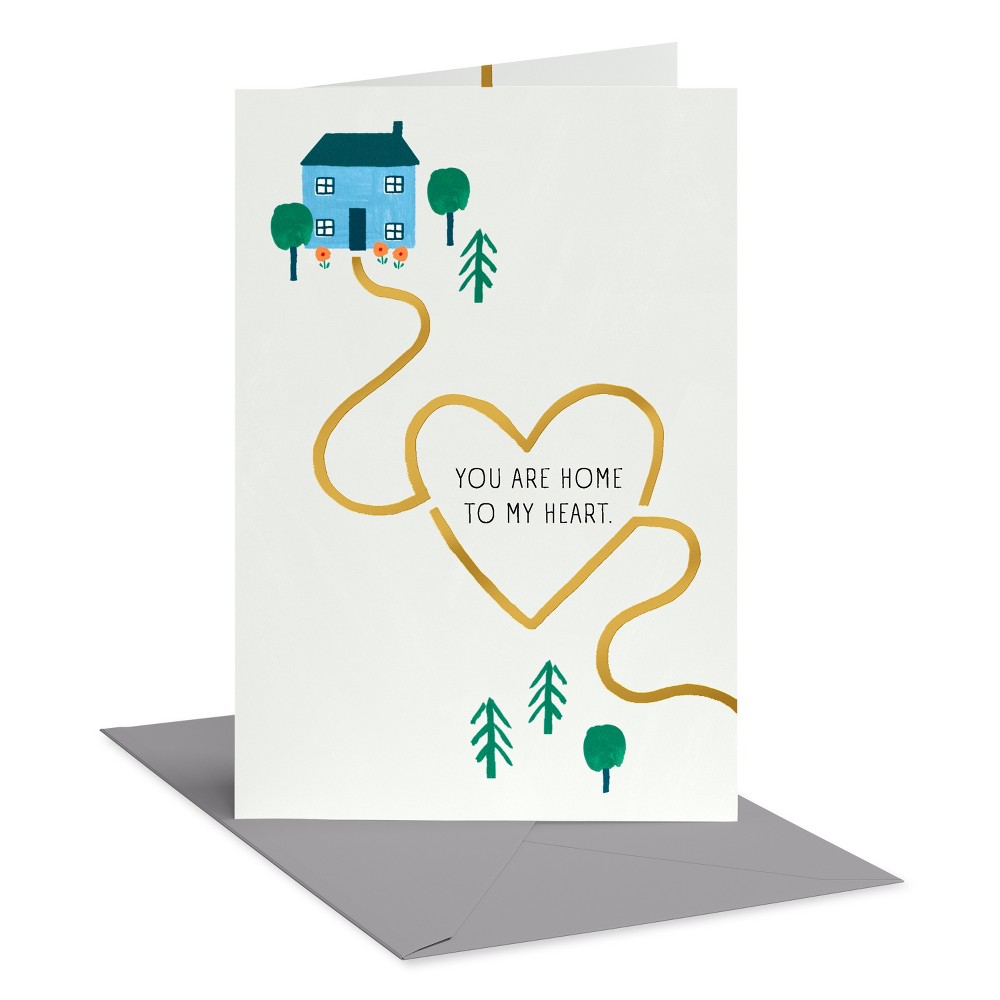 Anniversary Card for Husband or Wife So Grateful for You Home to My Heart Includes Envelope